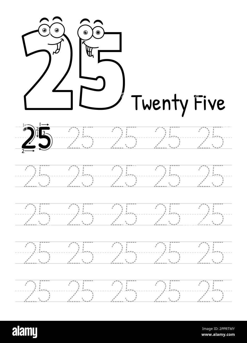Tracing Number Black And White Stock Photos Images Alamy