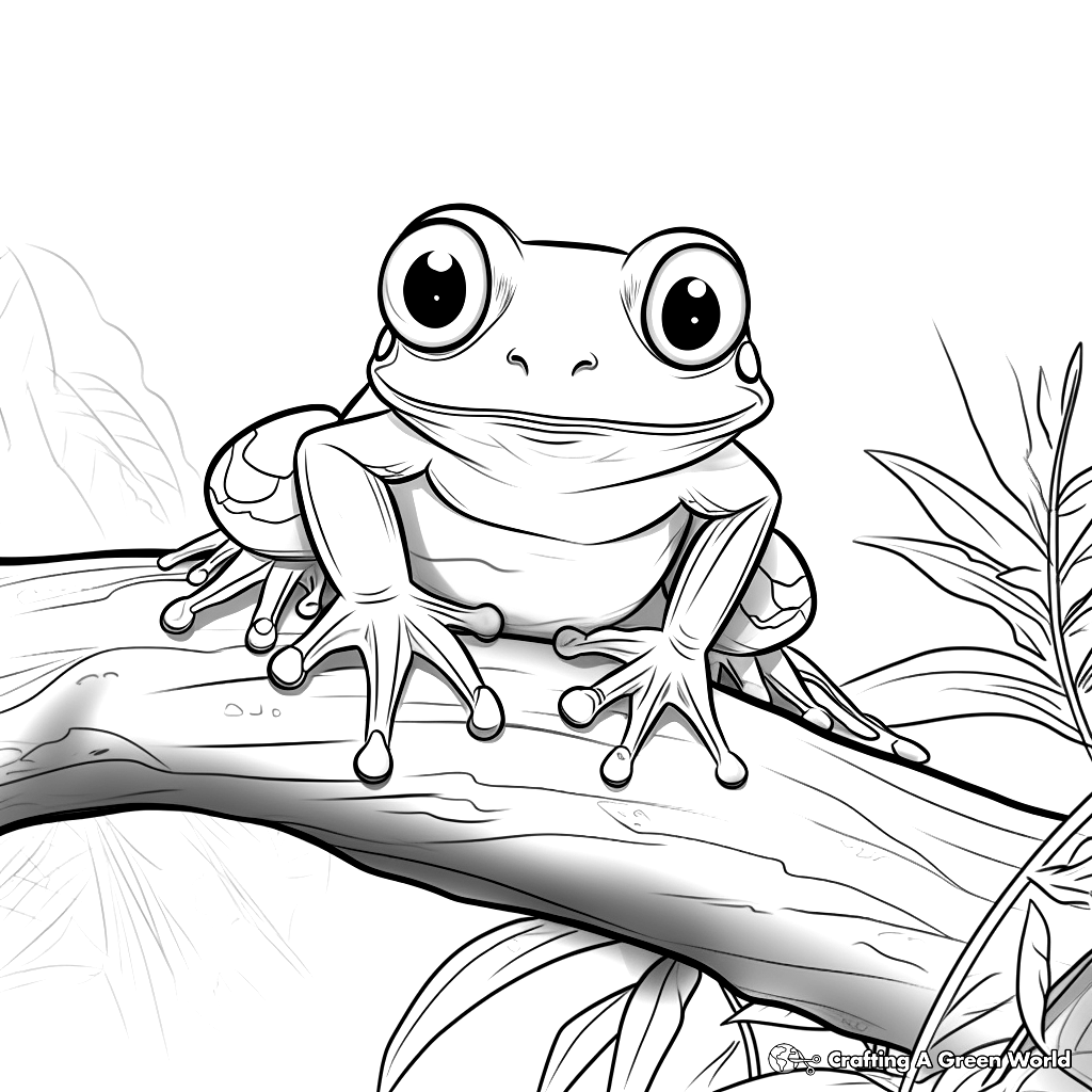 Tree Frog Coloring Pages Free Printable