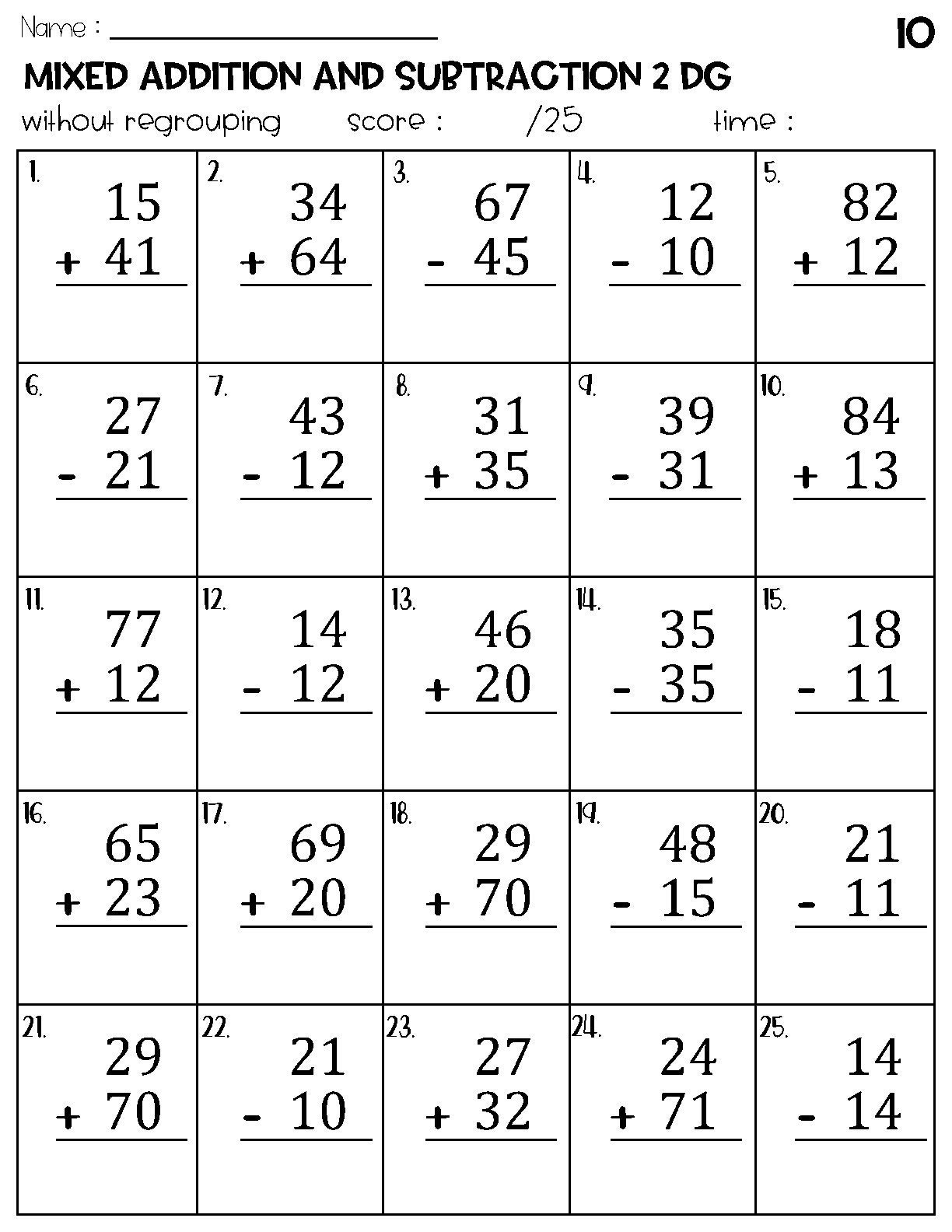 Two Digit Mixed Addition And Subtraction Without Regrouping Worksheets Etsy Ireland Two Digit Mixed Addition And Subtraction Without Regrouping Worksheets Etsy Ireland