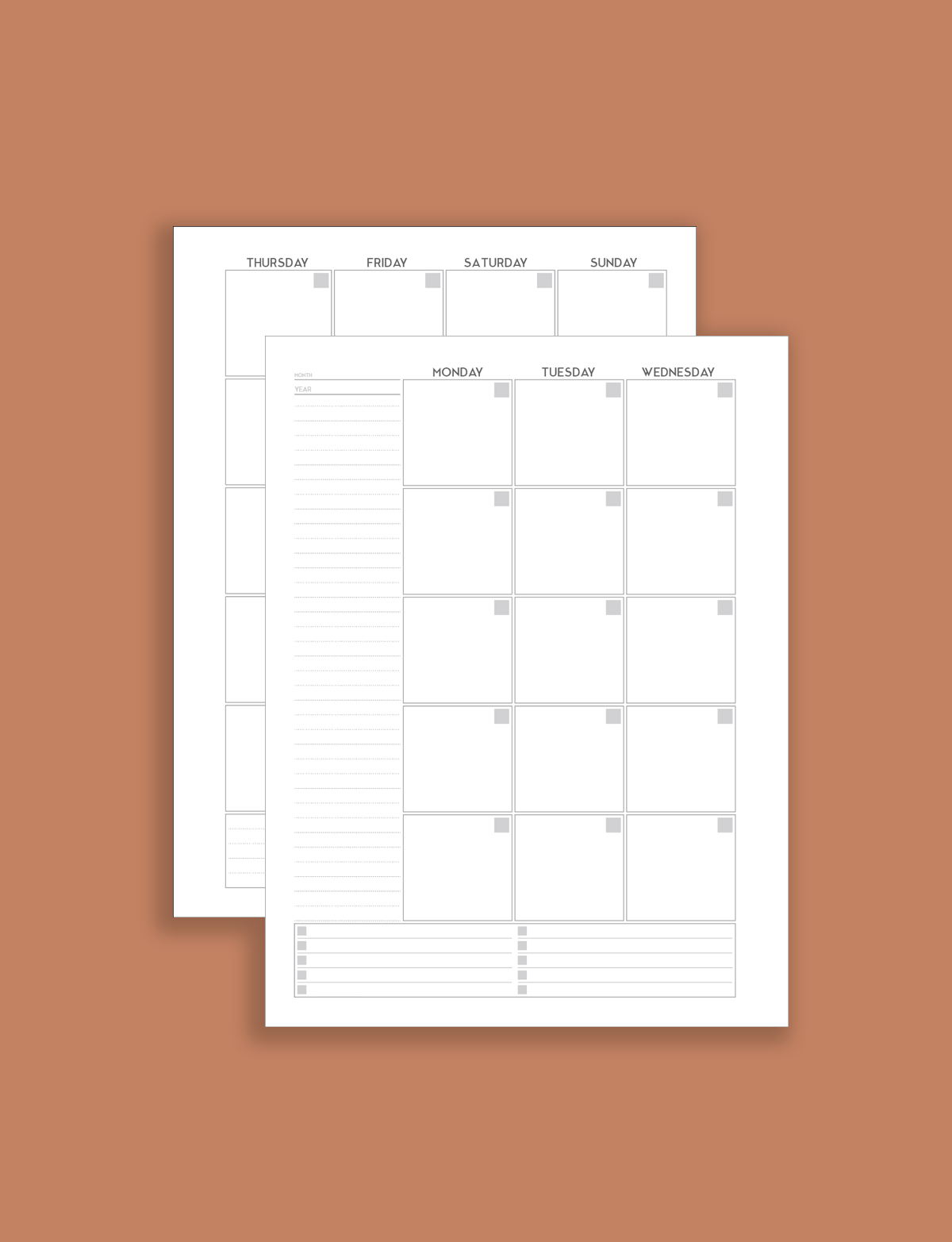 Undated Printable Calendar PDF Download SortOutMy Life Undated Printable Calendar PDF Download SortOutMy Life