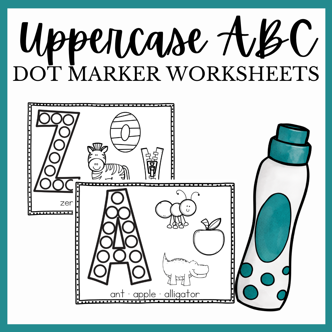 Uppercase Alphabet Dot Marker Worksheets Homeschool Preschool Shop Uppercase Alphabet Dot Marker Worksheets Homeschool Preschool Shop
