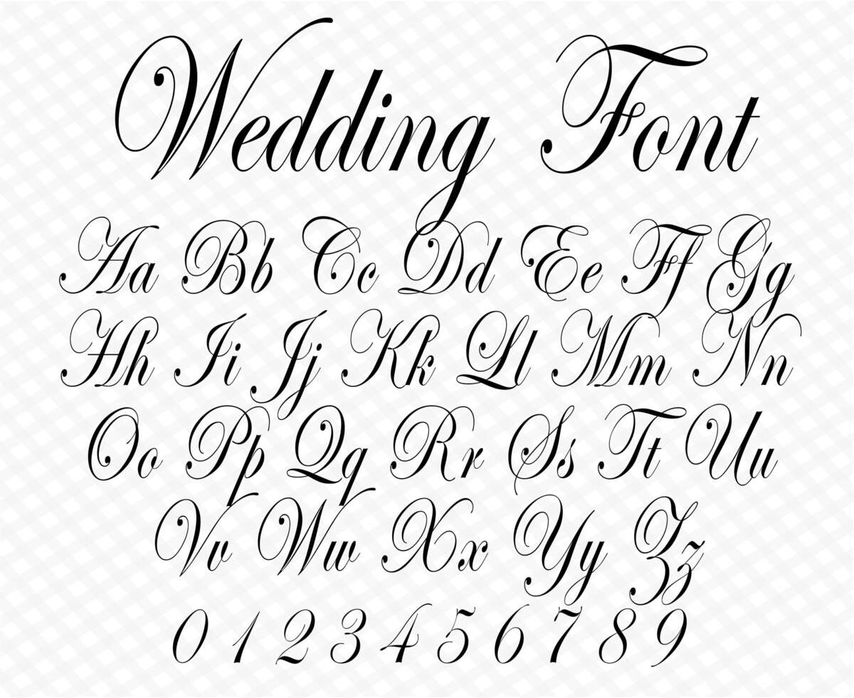 Wedding Font Cursive Font Wedding Script Wedding Cursive Font Calligraphy Font Monogram Font Invite Font Digital Font Cursive Font Style Etsy Norway