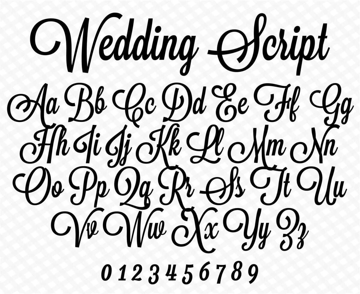 Wedding Font Cursive Font Wedding Script Wedding Cursive Font Calligraphy Font Monogram Font Invite Font Digital Font Cursive Font Style Etsy