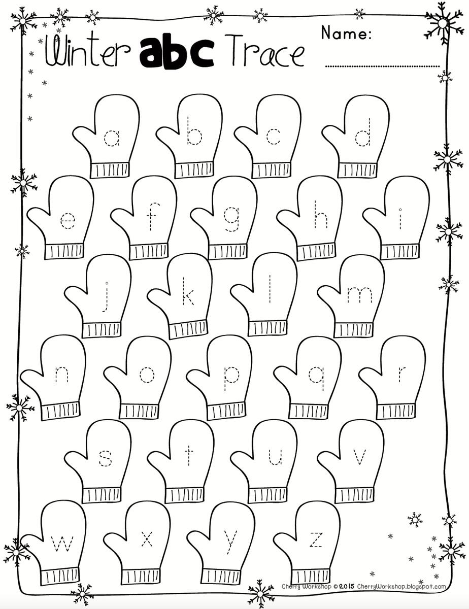 Snow Globe Alphabet Tracing Worksheet Kindergarten Winter Letter Formation Printable Nurtured Neurons