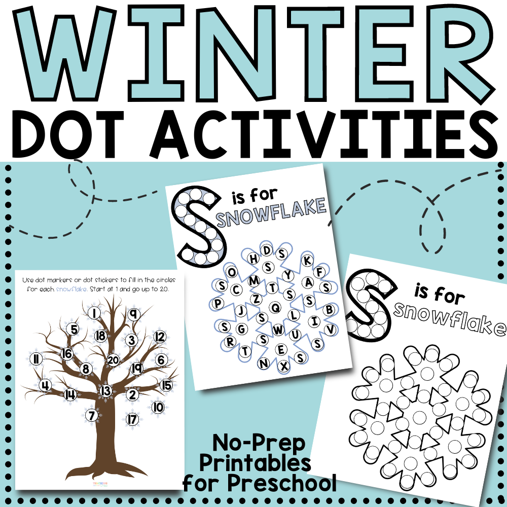 Winter Dot Activities Shop Teachinglittles