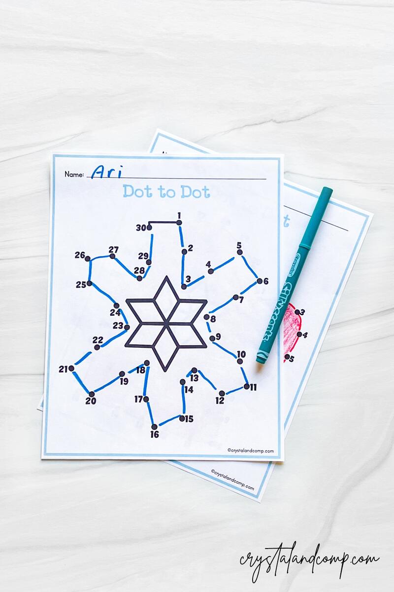 Winter Dot To Dot Printables CrystalandComp