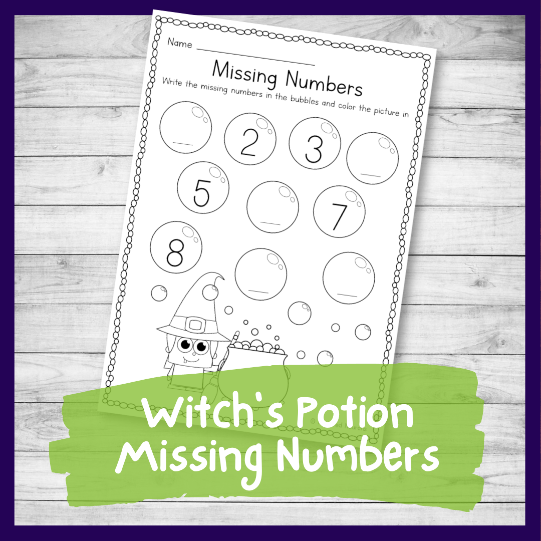 Witch Missing Number Worksheet 1 10 Kindergarten Printable Nurtured Neurons Witch Missing Number Worksheet 1 10 Kindergarten Printable Nurtured Neurons