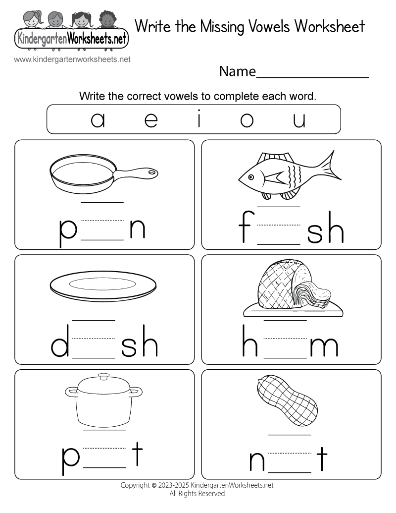 Write The Missing Vowels Worksheet Free Printable Digital PDF Write The Missing Vowels Worksheet Free Printable Digital PDF
