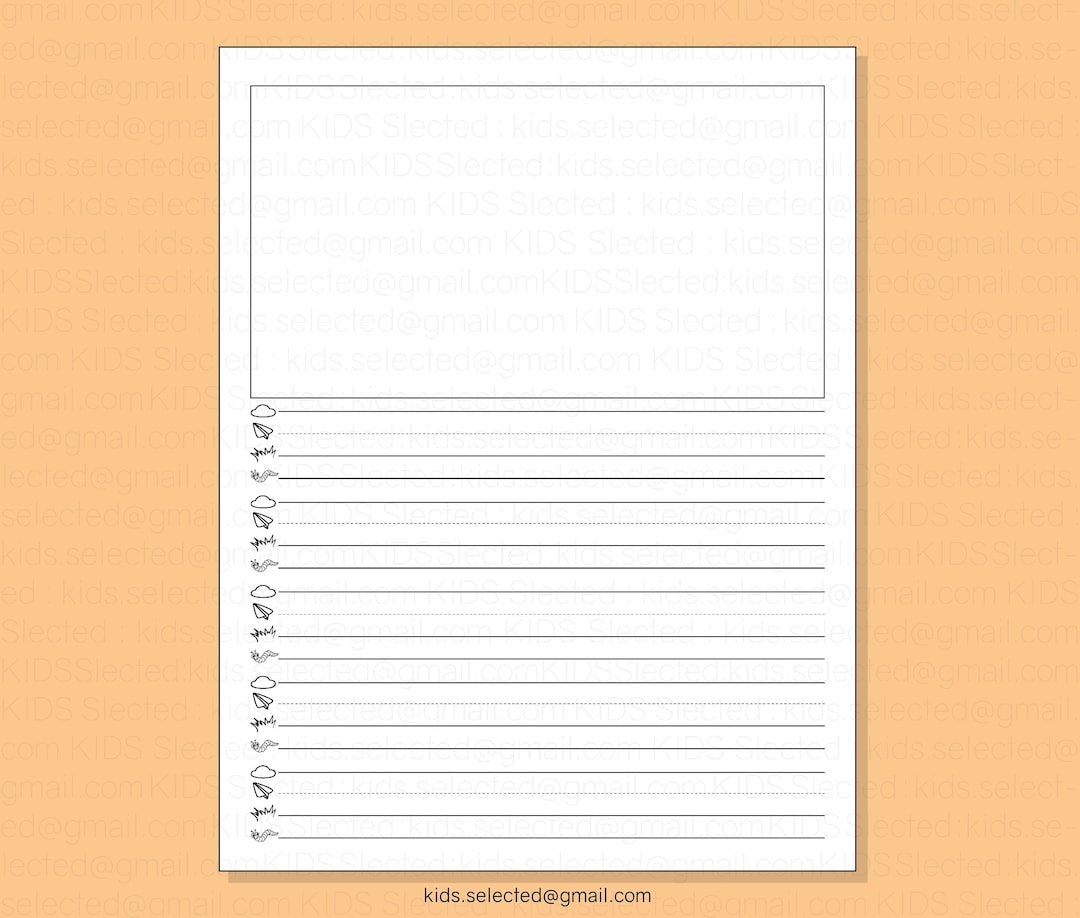 Writing Paper With Picture Drawing Space For Kindergarten Instant Download Printable Penmanship Handwriting Paper In For Kids Preschool Etsy Writing Paper With Picture Drawing Space For Kindergarten Instant Download Printable Penmanship Handwriting Paper In For Kids Preschool Etsy