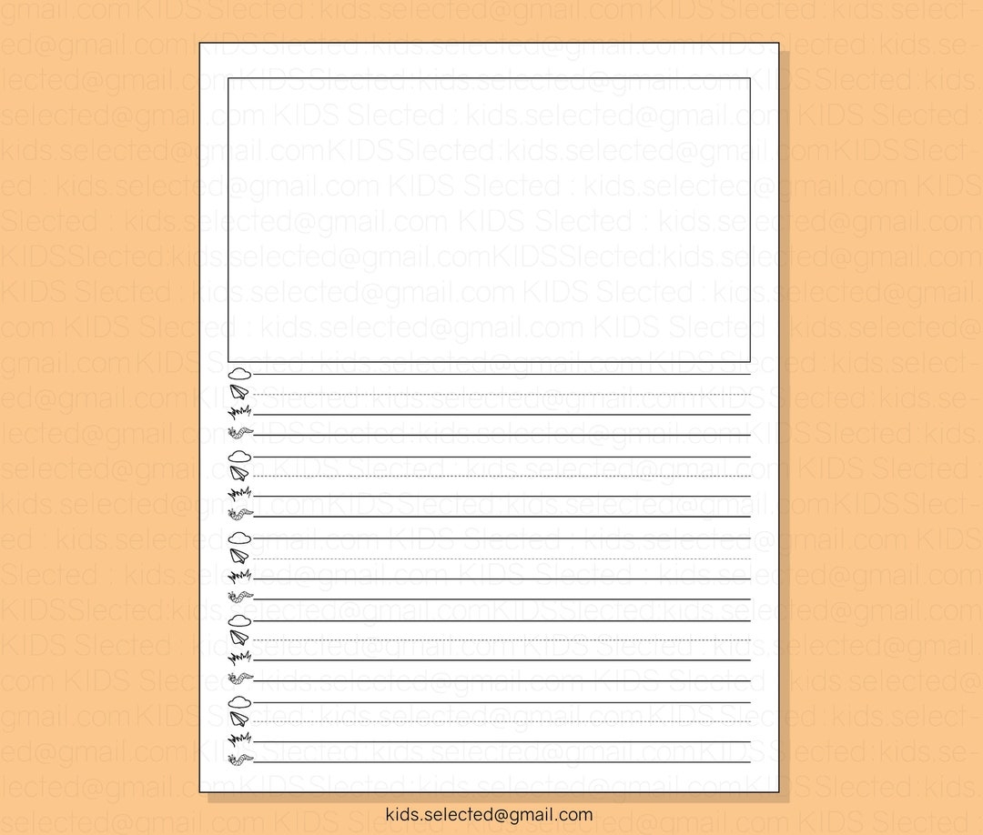 Writing Paper With Picture Drawing Space For Kindergarten Instant Download Printable Penmanship Handwriting Paper In For Kids Preschool Etsy Writing Paper With Picture Drawing Space For Kindergarten Instant Download Printable Penmanship Handwriting Paper In For Kids Preschool Etsy