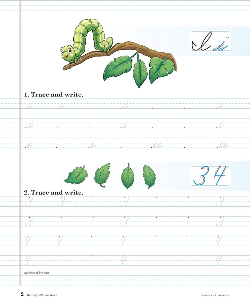 Writing With Phonics 2 Abeka 2nd Grade 2 Cursive Penmanship Student Work Book Abeka Amazon Books