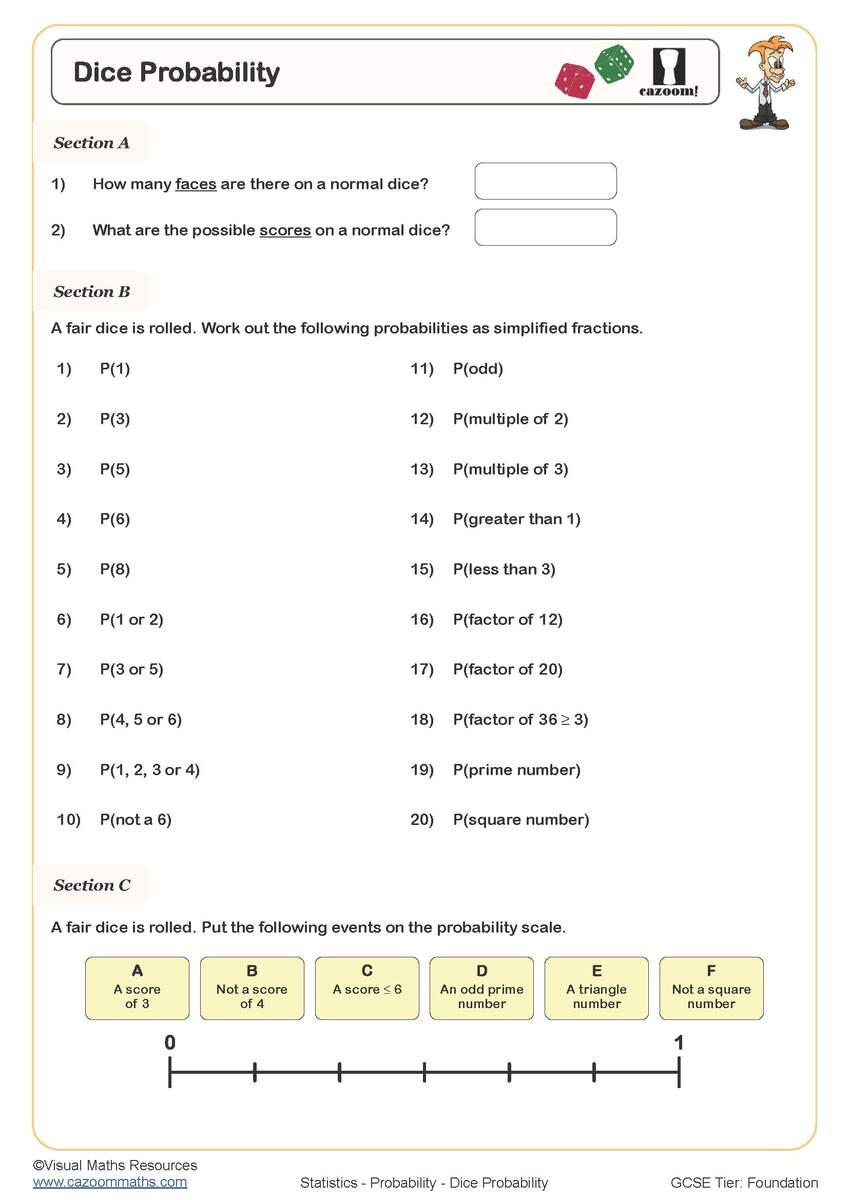Year 8 Probability Worksheets PDF Printable Worksheets Year 8 Probability Worksheets PDF Printable Worksheets